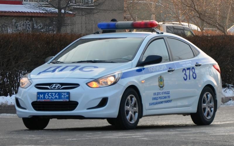 I40 Hyundai с мигалками